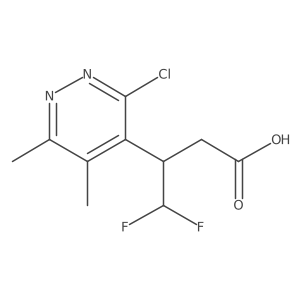 3-(3-Chloro-5,6-dimethylpyridazin-4-yl)-4,4-difluorobutanoic acid Structure