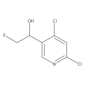 1-(4,6-dichloro-3-pyridyl)-2-fluoro-ethanol结构式