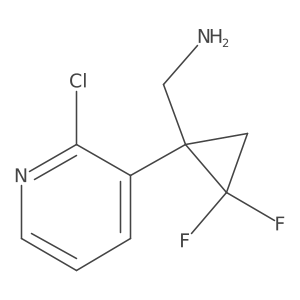 [1-(2-Chloropyridin-3-yl)-2,2-difluorocyclopropyl]methanamine Structure