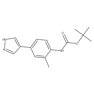 tert-butyl N-[2-methyl-4-(1H-pyrazol-4-yl)phenyl]carbamate结构式