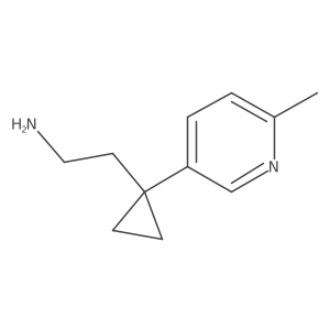 2-[1-(6-Methylpyridin-3-yl)cyclopropyl]ethan-1-amine Structure