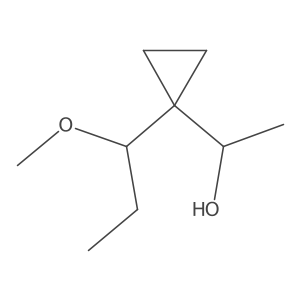 1-[1-(1-Methoxypropyl)cyclopropyl]ethan-1-ol结构式