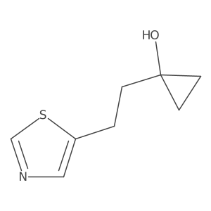 1-[2-(1,3-Thiazol-5-yl)ethyl]cyclopropan-1-ol结构式