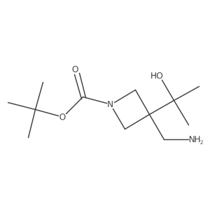Tert-butyl 3-(aminomethyl)-3-(2-hydroxypropan-2-yl)azetidine-1-carboxylate结构式