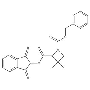 1-benzyl 2-(1,3-dioxo-2,3-dihydro-1H-isoindol-2-yl) 3,3-dimethylazetidine-1,2-dicarboxylate结构式