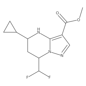 Methyl (5R,7S)-5-cyclopropyl-7-(difluoromethyl)-4,5,6,7-tetrahydropyrazolo[1,5-a]pyrimidine-3-carboxylate Structure