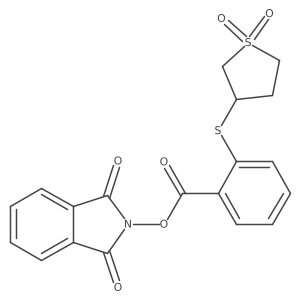 1,3-dioxo-2,3-dihydro-1H-isoindol-2-yl 2-[(1,1-dioxo-1lambda6-thiolan-3-yl)sulfanyl]benzoate结构式
