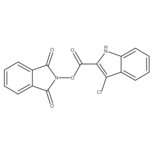 1,3-dioxo-2,3-dihydro-1H-isoindol-2-yl 3-chloro-1H-indole-2-carboxylate结构式