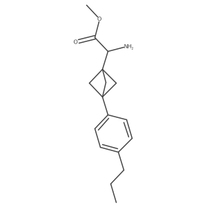 Methyl 2-amino-2-[3-(4-propylphenyl)-1-bicyclo[1.1.1]pentanyl]acetate Structure