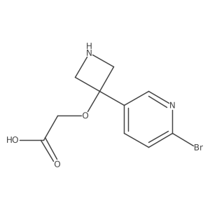 2-{[3-(6-Bromopyridin-3-yl)azetidin-3-yl]oxy}acetic acid结构式
