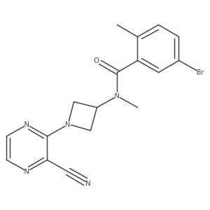 5-Bromo-N-[1-(3-cyanopyrazin-2-yl)azetidin-3-yl]-N,2-dimethylbenzamide Structure