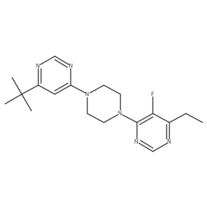 4-[4-(6-Tert-butylpyrimidin-4-yl)piperazin-1-yl]-6-ethyl-5-fluoropyrimidine Structure