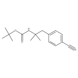 tert-butyl N-[1-(4-cyanophenyl)-2-methylpropan-2-yl]carbamate结构式