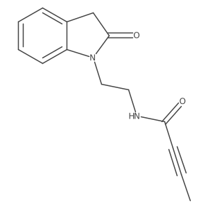 N-[2-(2-Oxo-3H-indol-1-yl)ethyl]but-2-ynamide结构式