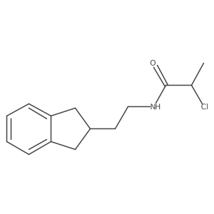 2-Chloro-N-[2-(2,3-dihydro-1H-inden-2-yl)ethyl]propanamide结构式