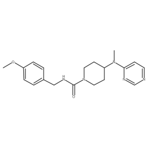 N-[(4-Methoxyphenyl)methyl]-4-[methyl(pyrimidin-4-yl)amino]piperidine-1-carboxamide结构式