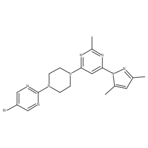 4-[4-(5-bromopyrimidin-2-yl)piperazin-1-yl]-6-(3,5-dimethyl-1H-pyrazol-1-yl)-2-methylpyrimidine结构式