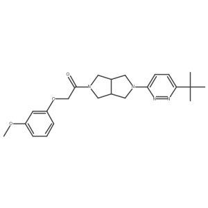 1-[5-(6-Tert-butylpyridazin-3-yl)-octahydropyrrolo[3,4-c]pyrrol-2-yl]-2-(3-methoxyphenoxy)ethan-1-one结构式