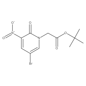 Tert-butyl 2-(5-bromo-3-nitro-2-oxo-1,2-dihydropyridin-1-yl)acetate结构式