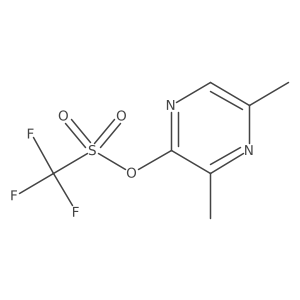 (3,5-Dimethylpyrazin-2-yl) trifluoromethanesulfonate结构式