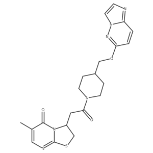 3-{2-[4-({imidazo[1,2-b]pyridazin-6-yloxy}methyl)piperidin-1-yl]-2-oxoethyl}-6-methyl-2H,3H,5H-[1,3]thiazolo[3,2-a]pyrimidin-5-one结构式