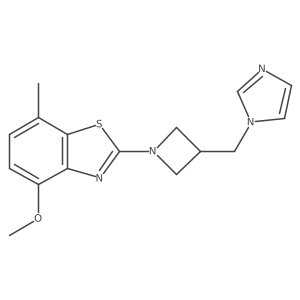 2-{3-[(1H-imidazol-1-yl)methyl]azetidin-1-yl}-4-methoxy-7-methyl-1,3-benzothiazole Structure