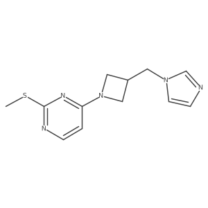 4-{3-[(1H-imidazol-1-yl)methyl]azetidin-1-yl}-2-(methylsulfanyl)pyrimidine结构式