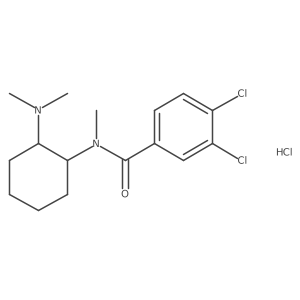 3,4-Dichloro-N-[2-(dimethylamino)cyclohexyl]-N-methylbenzamide hydrochloride (1:1) Structure