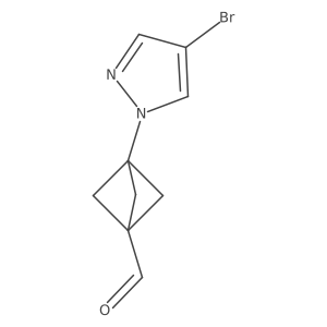3-(4-Bromo-1H-pyrazol-1-YL)bicyclo[1.1.1]pentane-1-carbaldehyde结构式