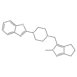 2-[4-({2-methyl-2H,4H,5H,6H-cyclopenta[c]pyrazol-3-yl}methyl)piperazin-1-yl]-1,3-benzothiazole Structure