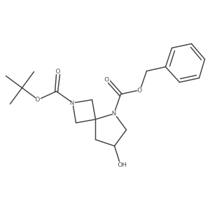 5-Benzyl 2-tert-butyl 7-hydroxy-2,5-diazaspiro[3.4]octane-2,5-dicarboxylate结构式