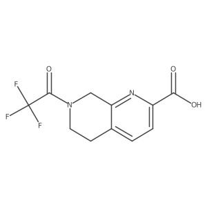 7-(2,2,2-Trifluoroacetyl)-5,6,7,8-tetrahydro-1,7-naphthyridine-2-carboxylic acid结构式