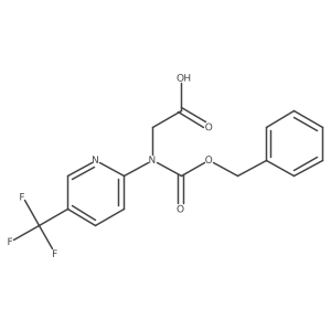 2-{[(Benzyloxy)carbonyl][5-(trifluoromethyl)pyridin-2-yl]amino}acetic acid结构式