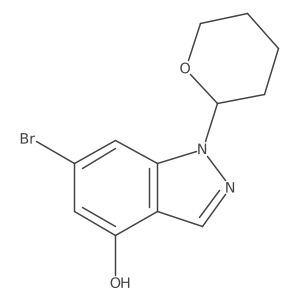 6-Bromo-1-(tetrahydro-2H-pyran-2-yl)-1H-indazol-4-ol Structure