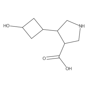 rac-(3R,4R)-4-[(1r,3S)-3-hydroxycyclobutyl]pyrrolidine-3-carboxylic acid Structure
