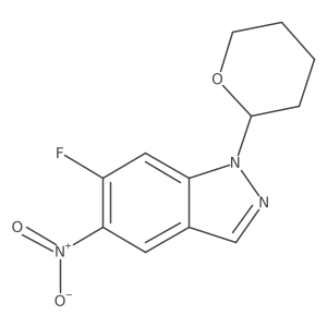 6-Fluoro-5-nitro-1-(tetrahydro-2H-pyran-2-yl)-1H-indazole Structure