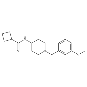 N-{1-[(3-methoxyphenyl)methyl]piperidin-4-yl}cyclobutanecarboxamide结构式