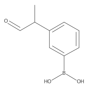 (3-(1-Oxopropan-2-yl)phenyl)boronic acid结构式