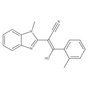 (E)-2-(1-methyl-1H-benzo[d]imidazol-2(3H)-ylidene)-3-oxo-3-(o-tolyl)propanenitrile结构式