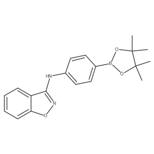 N-benzo[d]isoxazol-3-yl-N-[4-(4,4,5,5-tetramethyl-1,3,2-dioxaborolan-2-yl)phenyl]amine结构式
