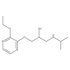 3-Ethylthio-2-(3'-isopropylamino-2'-hydroxy-propoxy)-pyrazine结构式