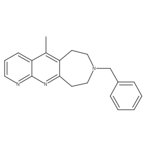 7,8,9,10-Tetrahydro-5-methyl-8-(phenylmethyl)-6H-azepino[4,5-b][1,8]naphthyridine结构式
