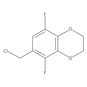 6-Chloromethyl-5,8-difluoro-1,4-benzodioxane结构式