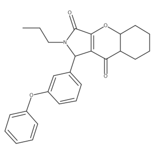 1-(3-phenoxyphenyl)-2-propyl-4a,5,6,7,8,8a-hexahydro-1H-chromeno[2,3-c]pyrrole-3,9-dione Structure