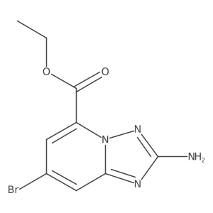 2-Amino-7-bromo-[1,2,4]triazolo[1,5-a]pyridine-5-carboxylic acid ethyl ester Structure