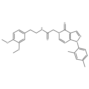 N-(3,4-dimethoxyphenethyl)-2-(1-(2,4-dimethylphenyl)-4-oxo-1H-pyrazolo[3,4-d]pyrimidin-5(4H)-yl)acetamide Structure