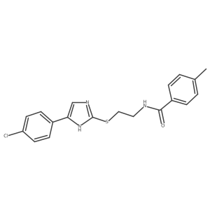 N-[2-[[5-(4-chlorophenyl)-1H-imidazol-2-yl]sulfanyl]ethyl]-4-methyl-benzamide Structure