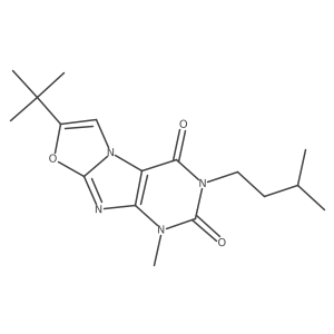 7-(tert-butyl)-3-isopentyl-1-methyloxazolo[2,3-f]purine-2,4(1H,3H)-dione Structure