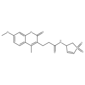 N-(1,1-dioxido-2,3-dihydrothiophen-3-yl)-3-(7-methoxy-4-methyl-2-oxo-2H-chromen-3-yl)propanamide结构式