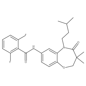 2,6-difluoro-N-(5-isopentyl-3,3-dimethyl-4-oxo-2,3,4,5-tetrahydrobenzo[b][1,4]oxazepin-7-yl)benzamide Structure